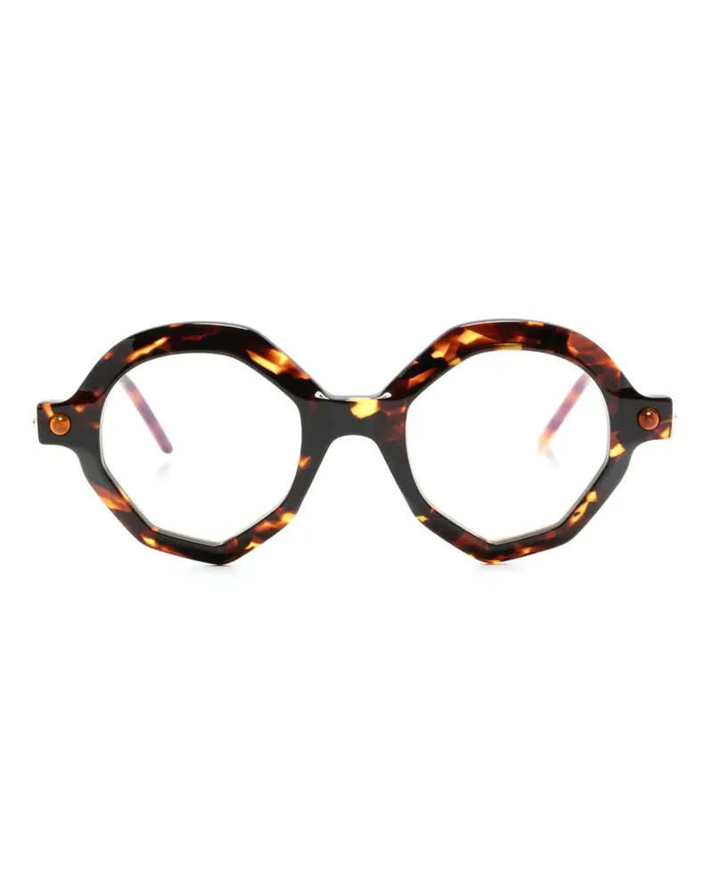 KUBORAUM P18 Brille mit geometrischem Gestell - Schwarz Schwarz