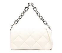 Gesteppte Schultertasche - Nude