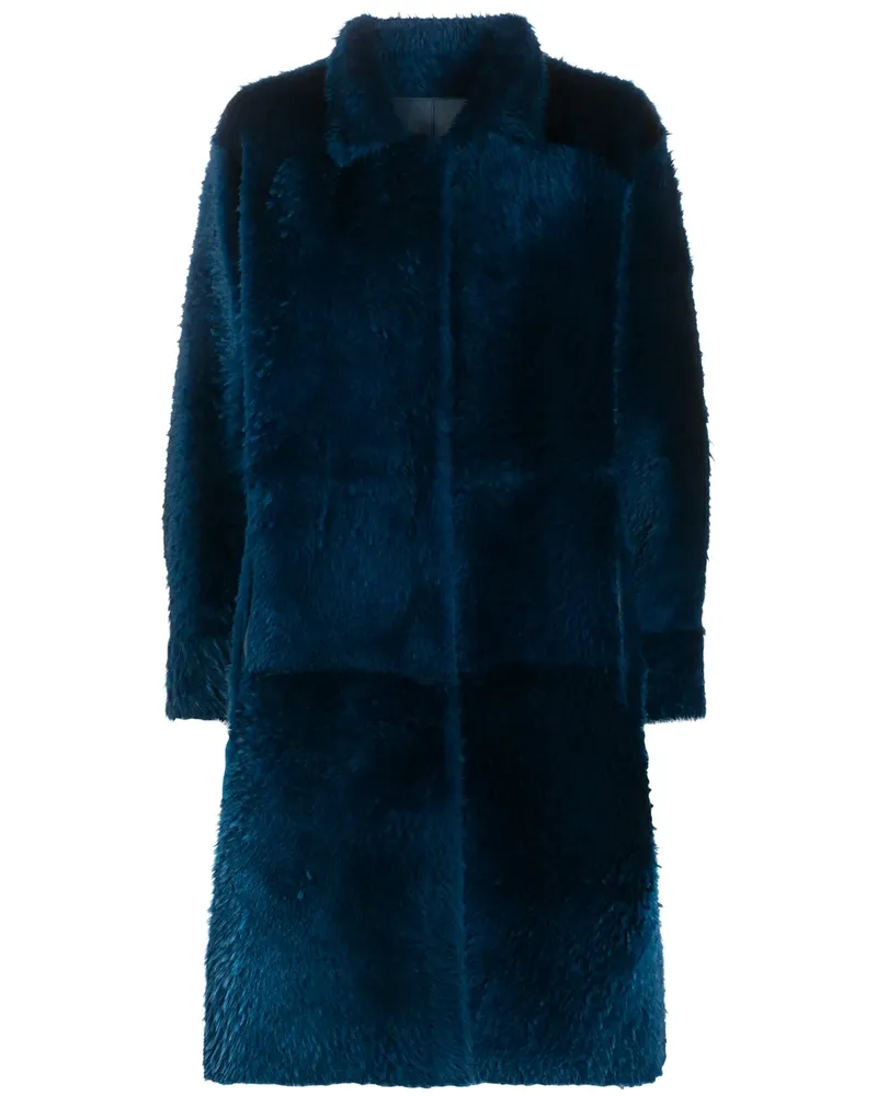 Liska Mantel mit asymmetrischem Saum - Blau Blau