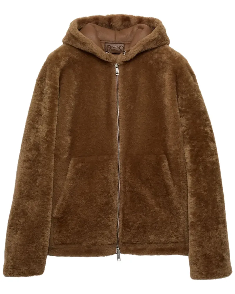 Prada Jacke aus Faux Shearling - Braun Braun