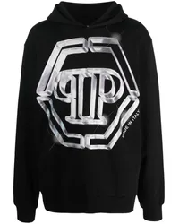 Philipp Plein Hoodie mit Logo-Print Schwarz