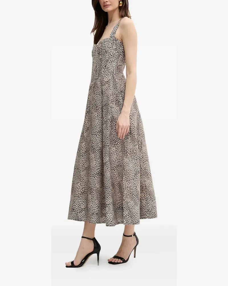 Bardot Lilah Midikleid mit Leoparden-Print - Nude Nude
