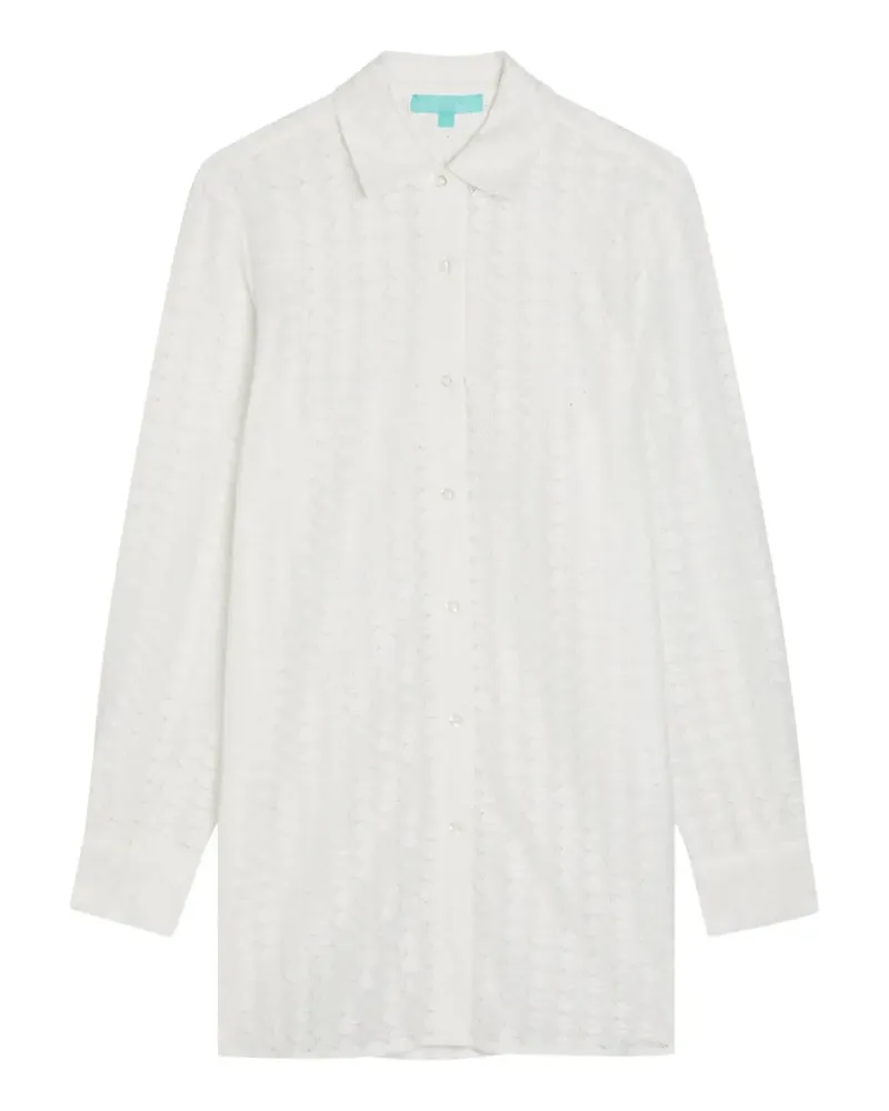 Melissa Odabash Daria crochet shirt - Weiß Weiß