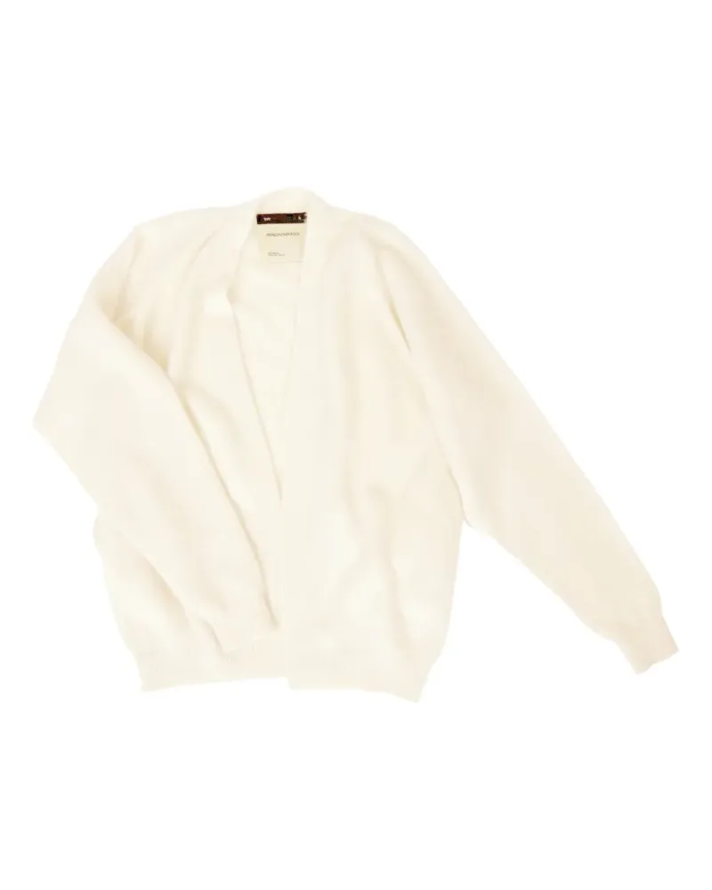 Frenckenberger ribbed-trims cardigan - Nude Nude