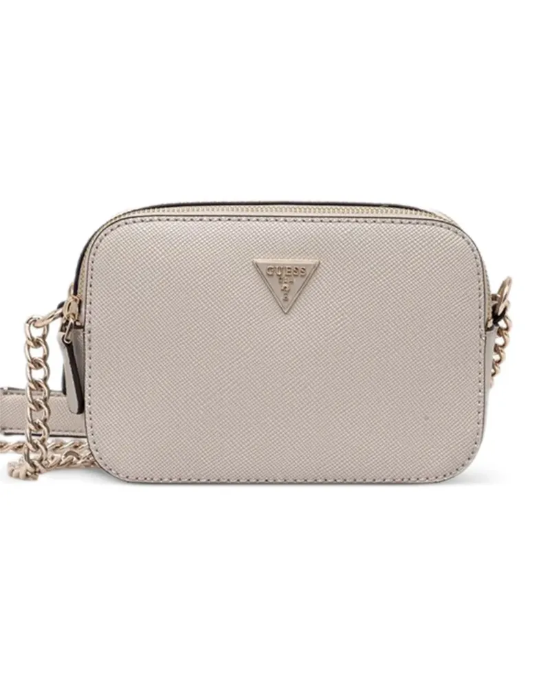 Guess triangle logo chain crossbody bag - Nude Nude