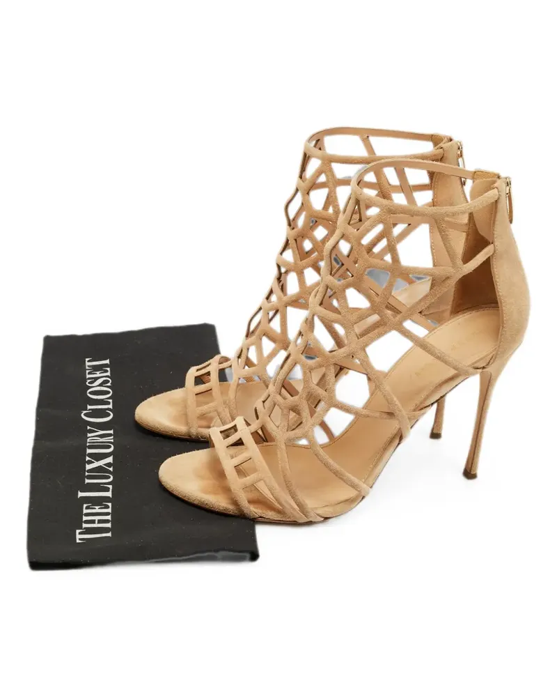 Sergio Rossi Puzzle cut-out ankle boots - Nude Nude