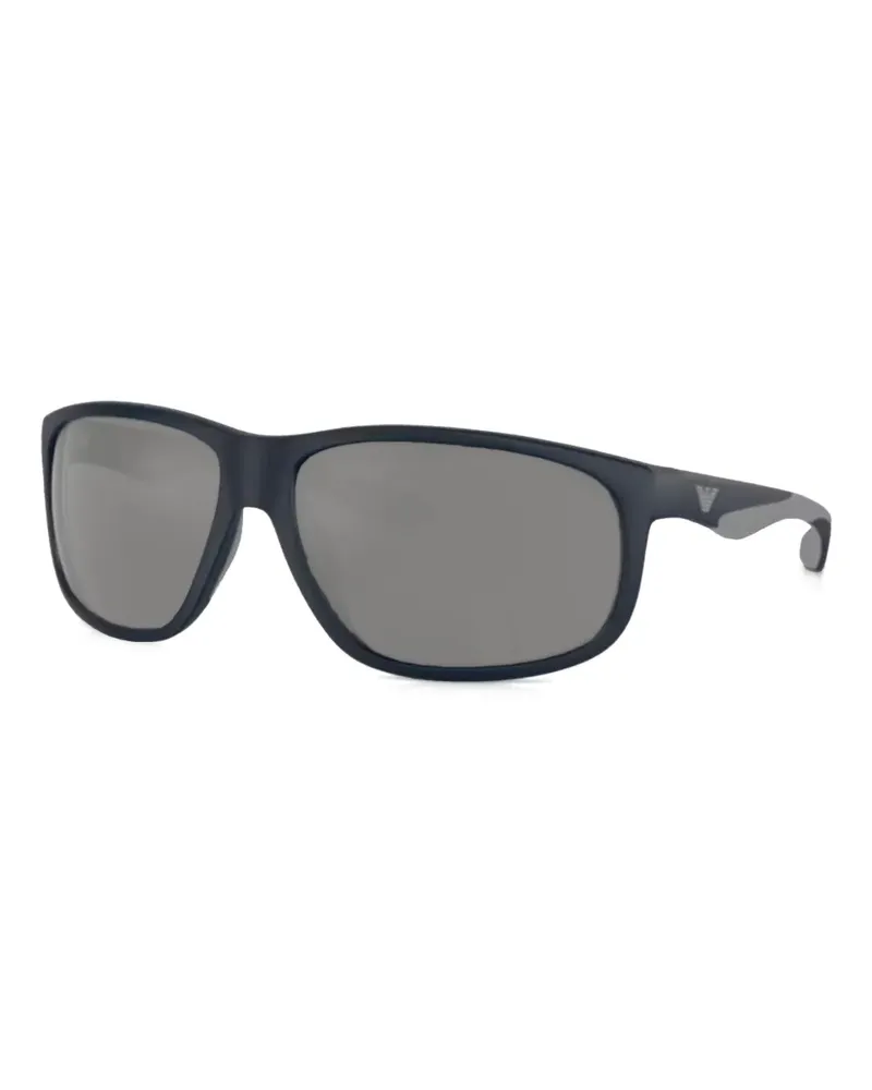 Emporio Armani Sonnenbrille mit eckigem Gestell - Blau Blau