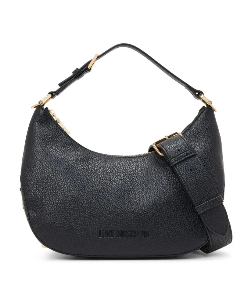 Moschino Shopper mit Logo-Applikation - Schwarz Schwarz