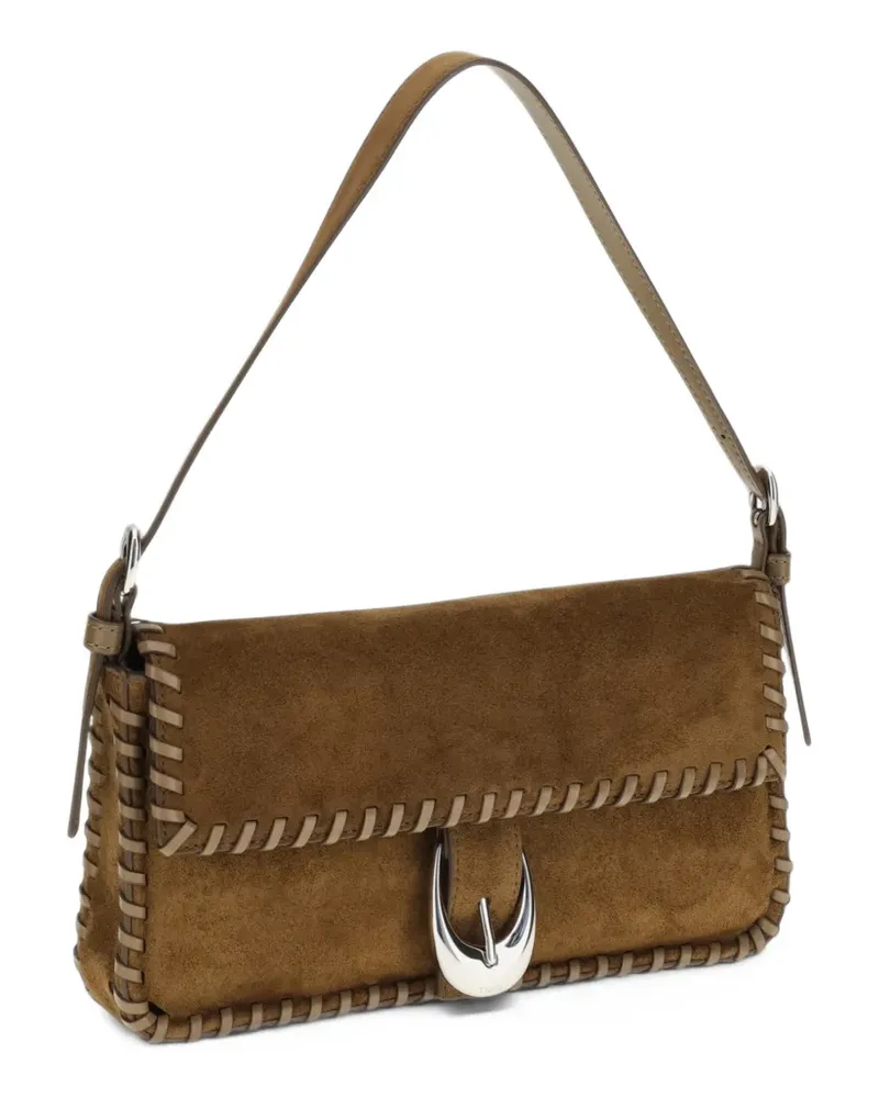 STAUD Harlow Schultertasche mit Ziernahtbesatz - Braun Braun