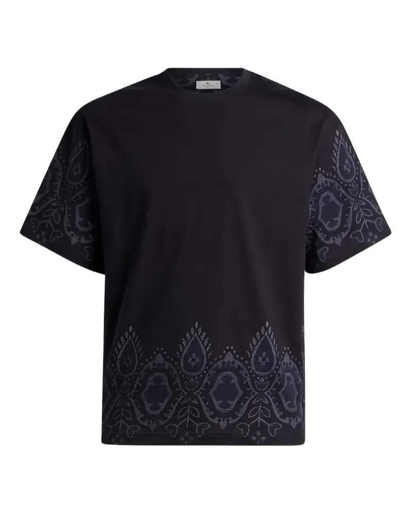 Etro paisley-print T-shirt - Blau Blau