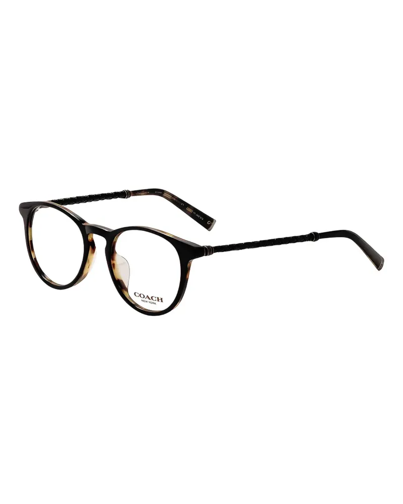 Coach tortoiseshell-effect round-frame glasses - Schwarz Schwarz