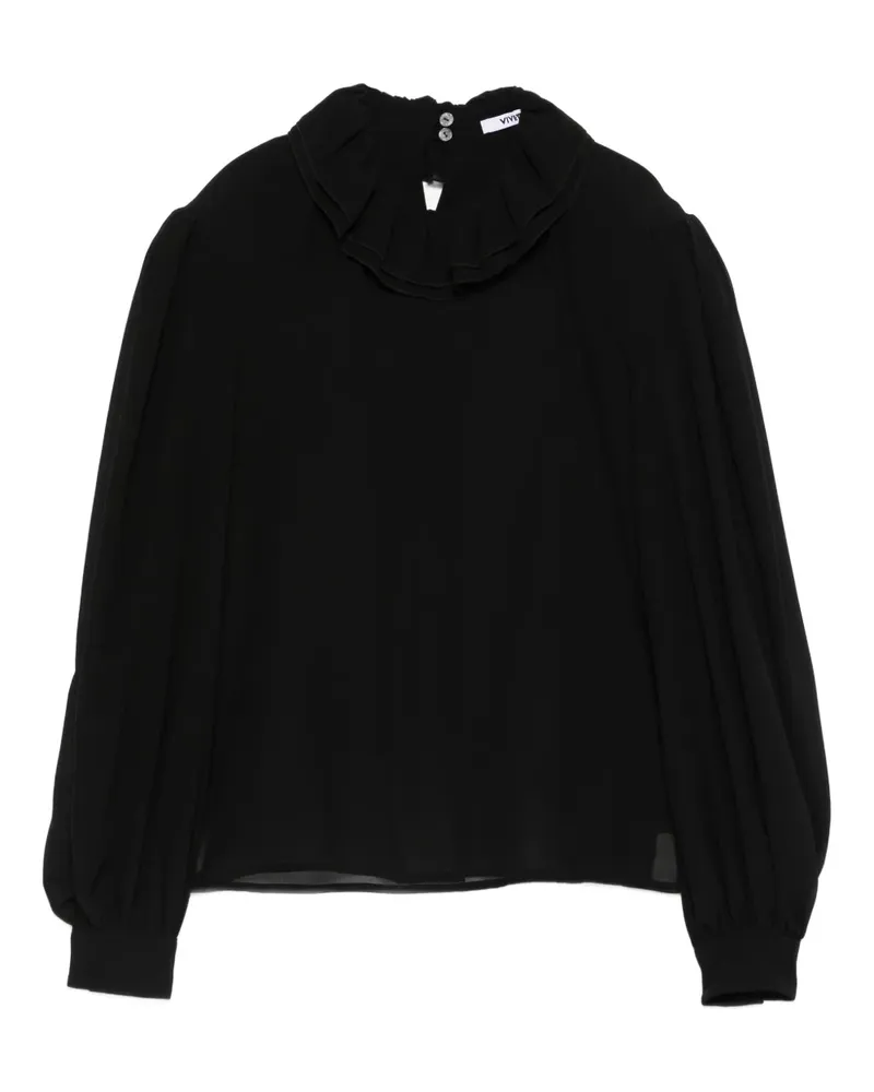 Vivetta Bluse mit Rüschen - Schwarz Schwarz