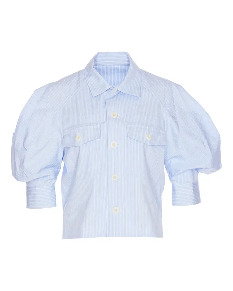 Sacai Gestreiftes Hemd - Blau Blau