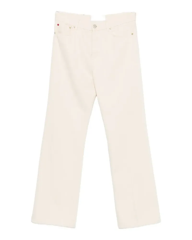 Seafarer logo-patch wide-leg jeans - Nude Nude