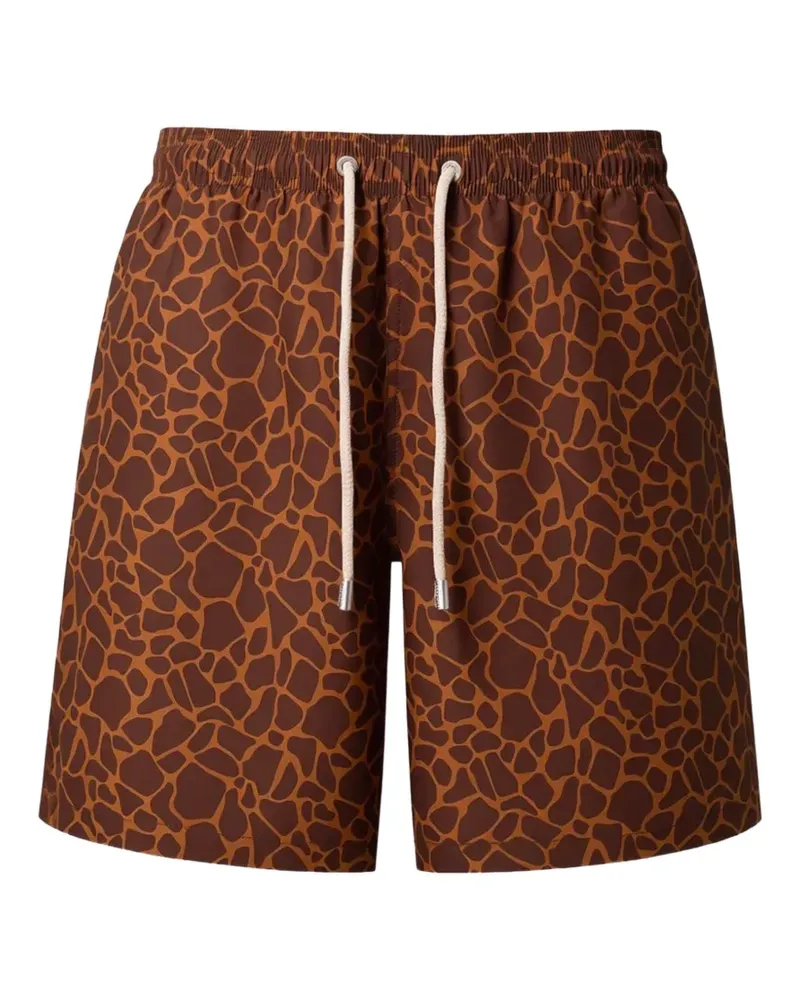 MC2 Saint Barth Lighting Badeshorts mit Giraffen-Print - Braun Braun