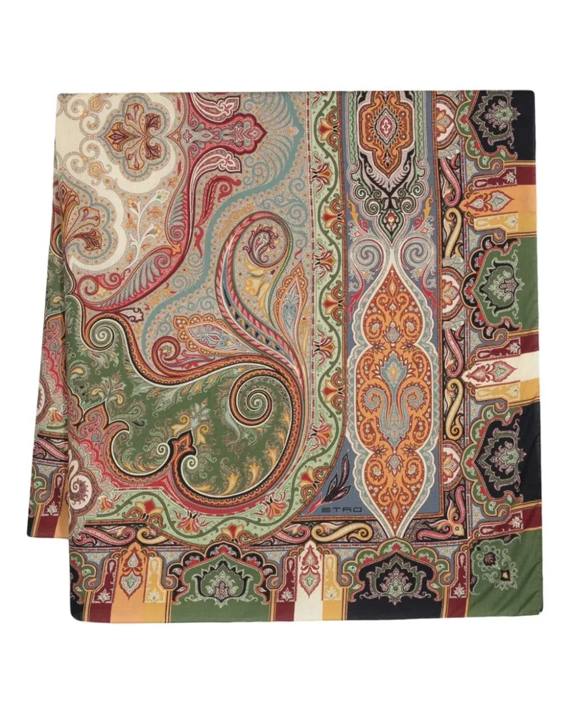 Etro Schal mit Paisley-Print - Grün Grün