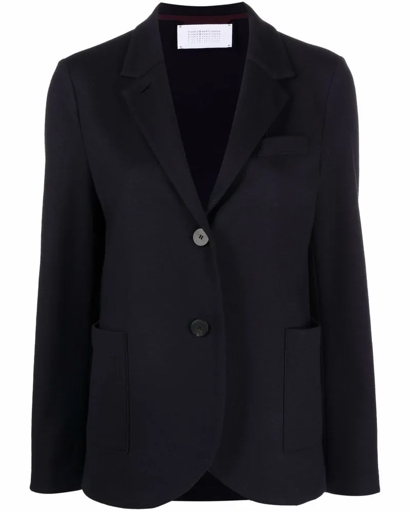 Harris Wharf London Einreihiger Blazer Blau