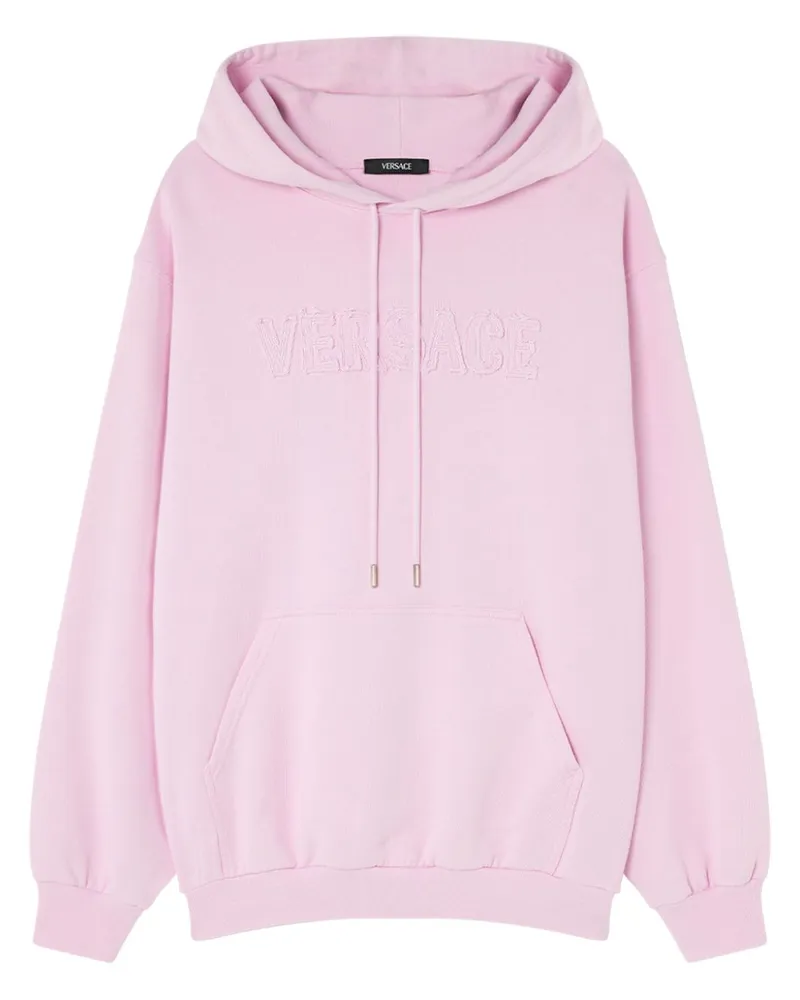 Versace Hoodie mit Logo-Stickerei - Rosa Rosa