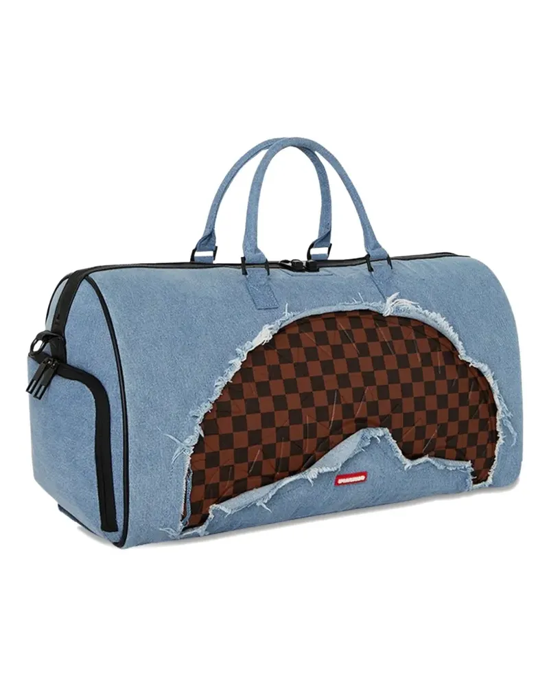 Sprayground Jeans-Schultertasche mit kariertem Einsatz - Blau Blau