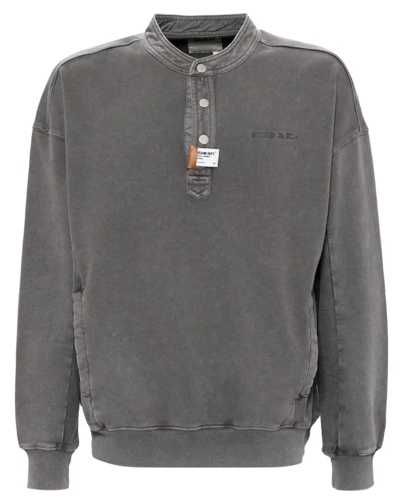 Musium Div. Henley Sweatshirt - Grau Grau