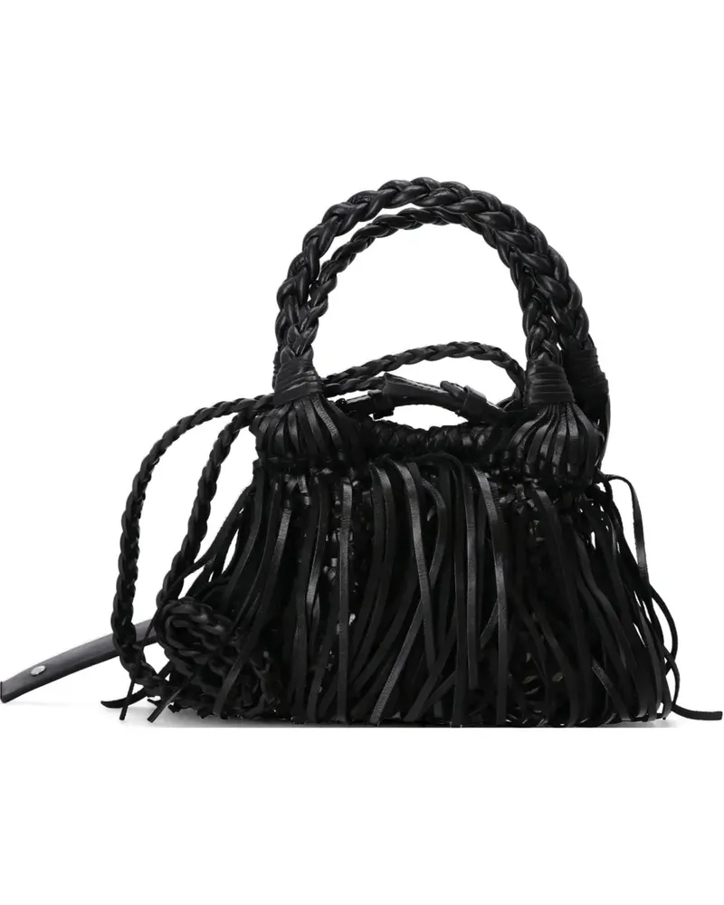 Karl Lagerfeld braided fringe tote bag - Schwarz Schwarz