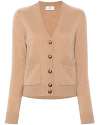 Elisabetta Franchi Cardigan mit V-Ausschnitt Braun