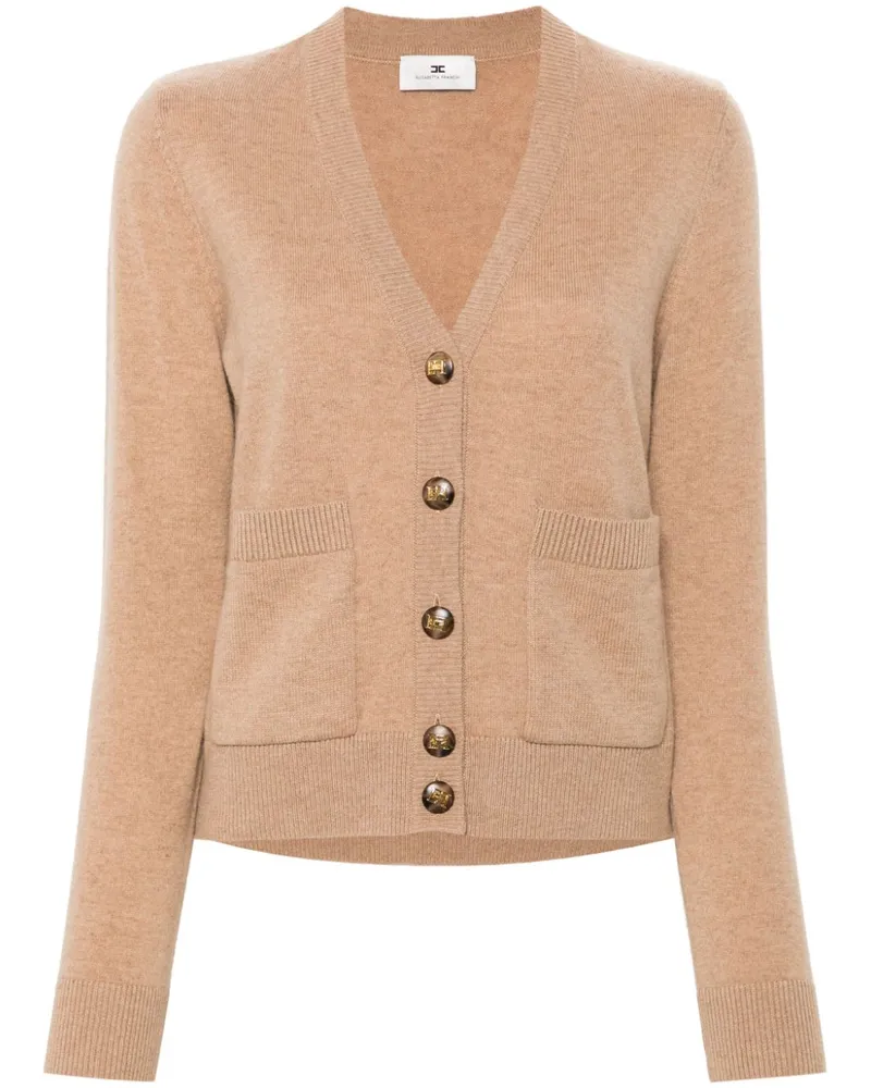 Elisabetta Franchi Cardigan mit V-Ausschnitt - Braun Braun