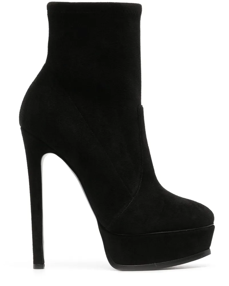 Casadei Stiefeletten mit Plateau 140mm - Schwarz Schwarz