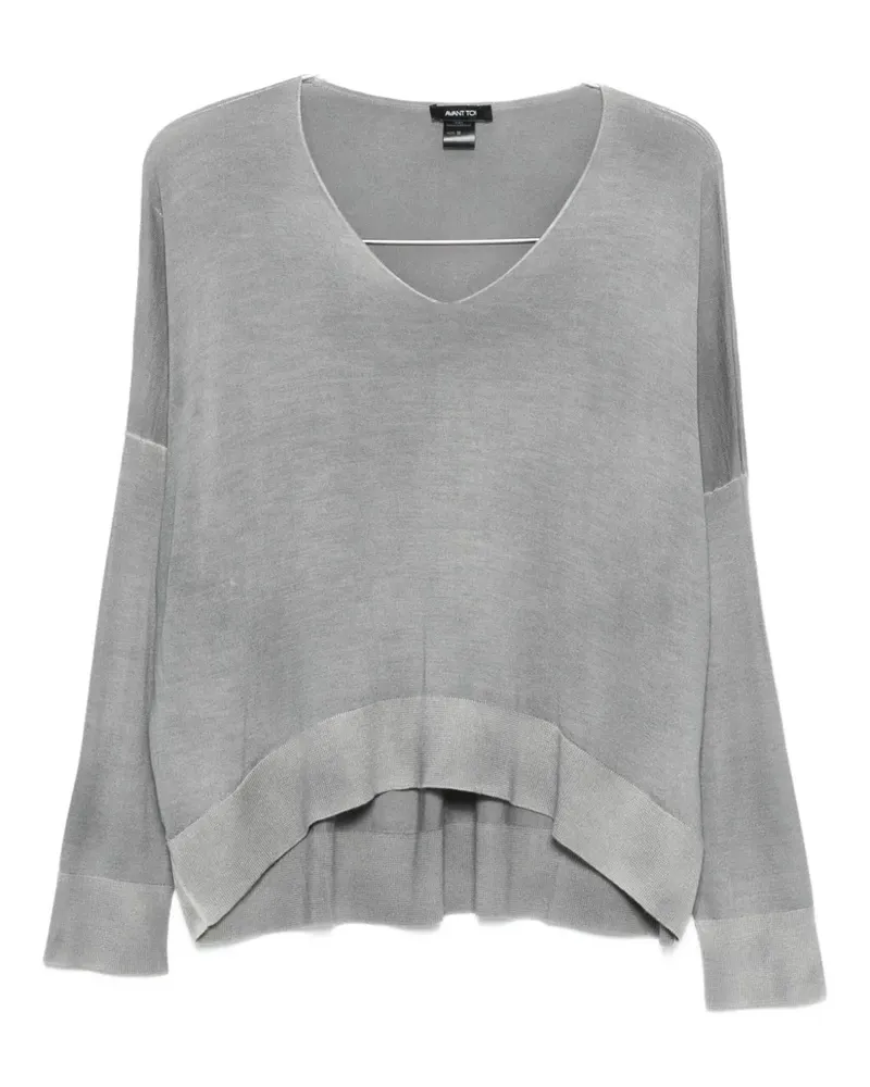 Avant Toi V-neck top - Grau Grau