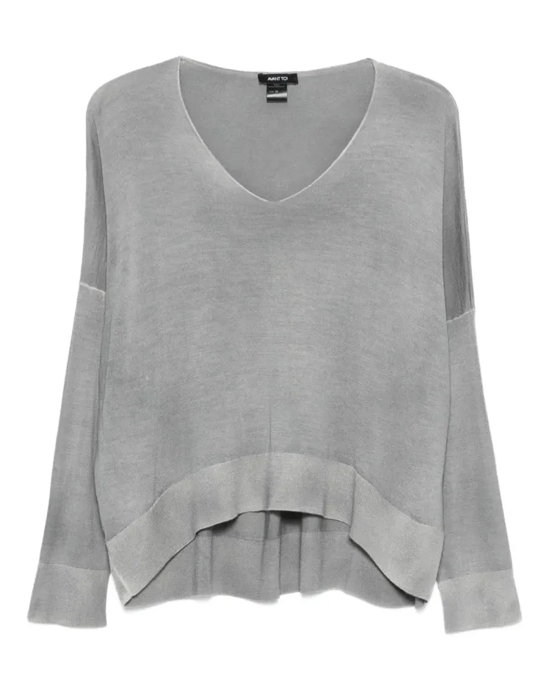 Avant Toi V-neck top - Grau Grau