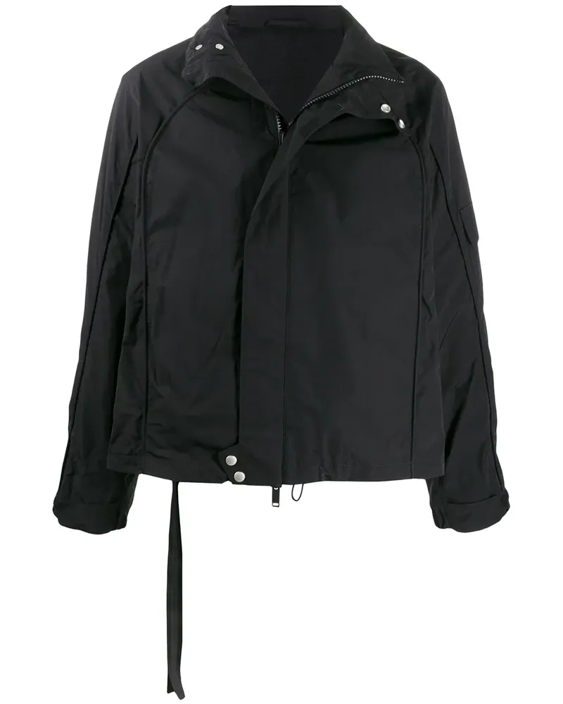 Unravel Kastige Jacke mit Stehkragen - Schwarz Schwarz