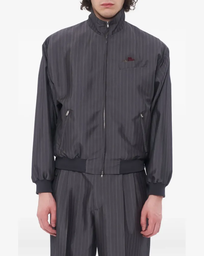 Magliano x 247 Coach Tracksuit pinstripe-pattern jacket - Grau Grau