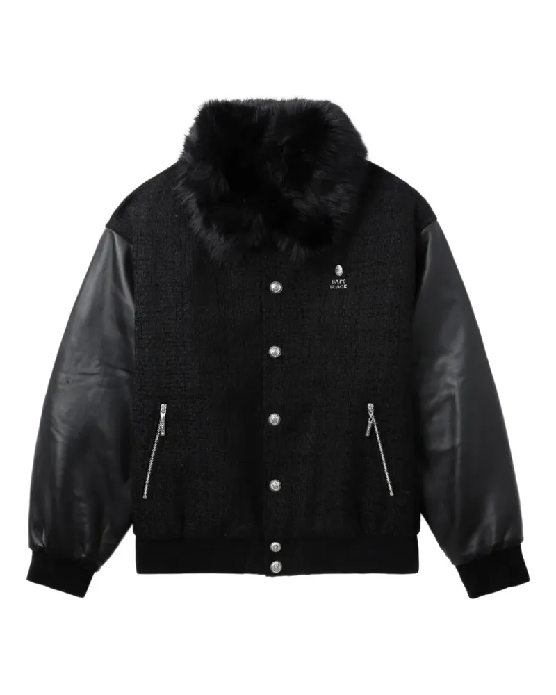 BAPE Bomberjacke mit Kragenbesatz - Schwarz Schwarz