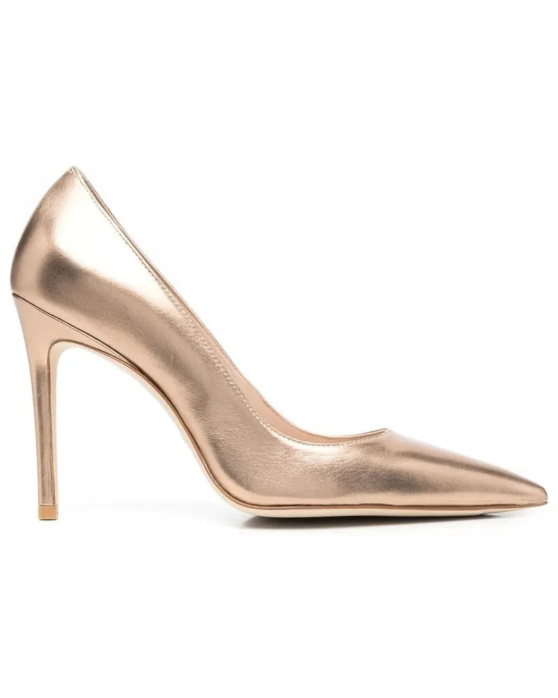 Stuart Weitzman Pumps im Metallic-Look - Nude Nude