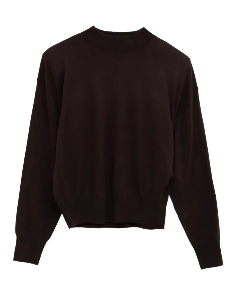 FRANKIE Shop Pullover mit Stehkragen - Braun Braun