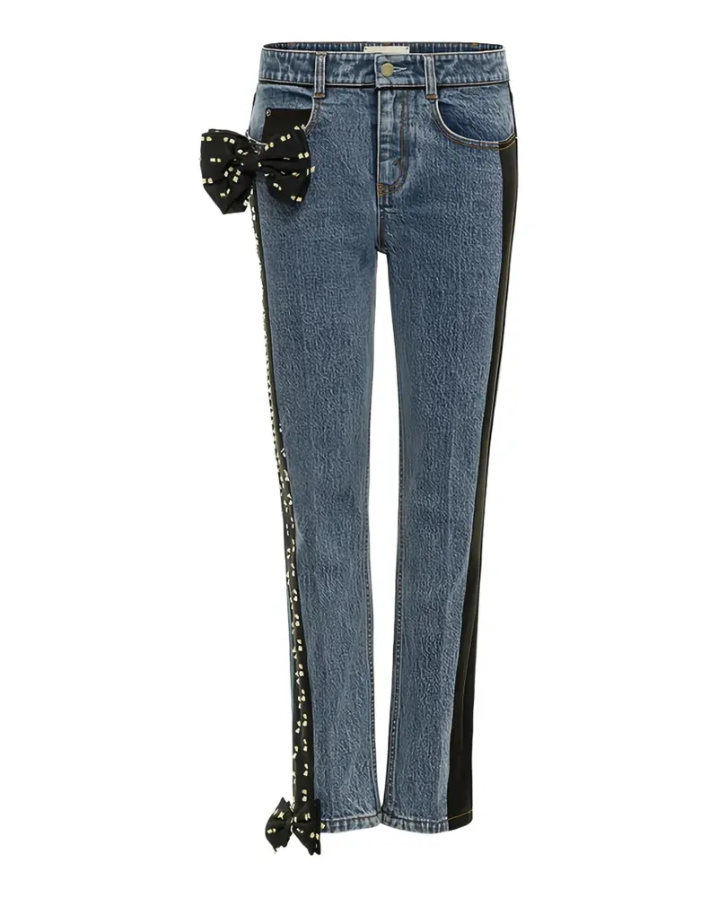 Hellessy Lya Jeans mit Schleifeneinsatz - Blau Blau