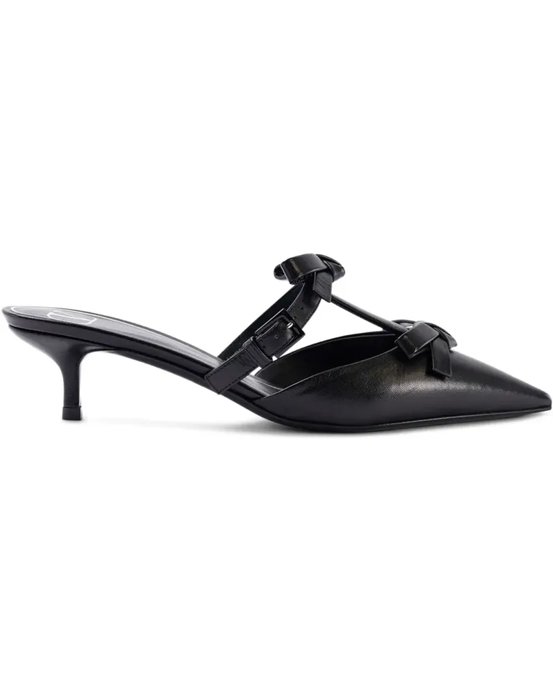 Valentino Garavani 50mm bow-detail mules - Schwarz Schwarz