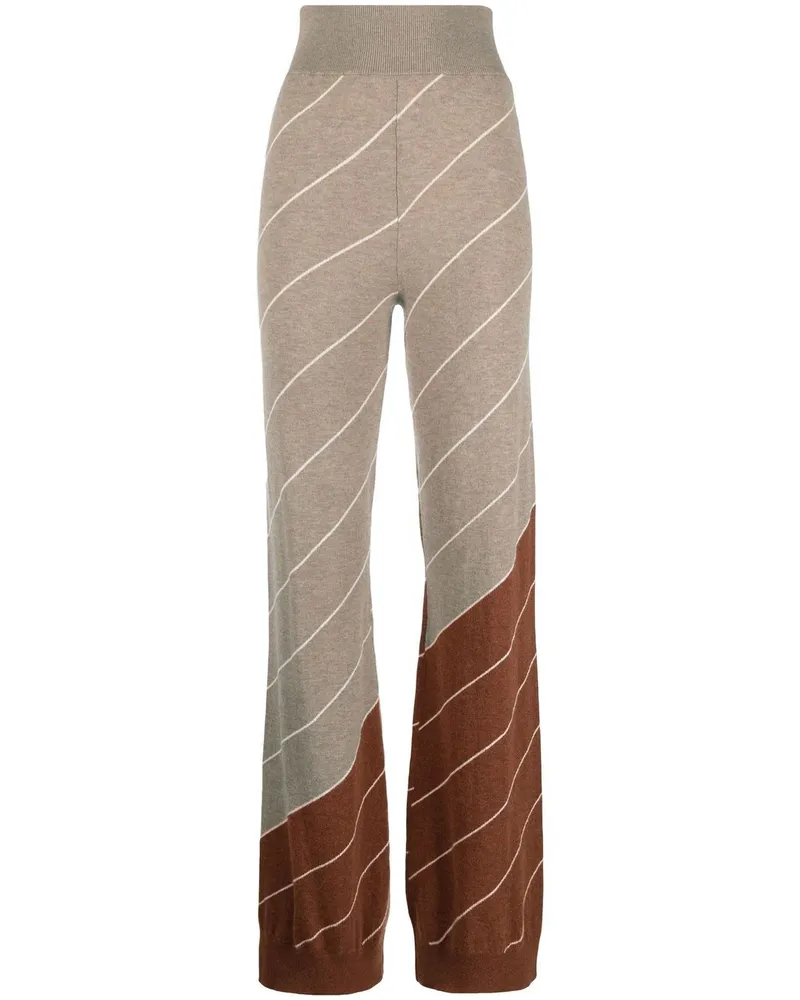 Stella McCartney Hose mit diagonalen Streifen - Nude Nude