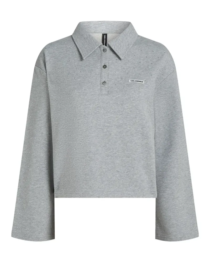 Karl Lagerfeld Sweatshirt mit Strass - Grau Grau