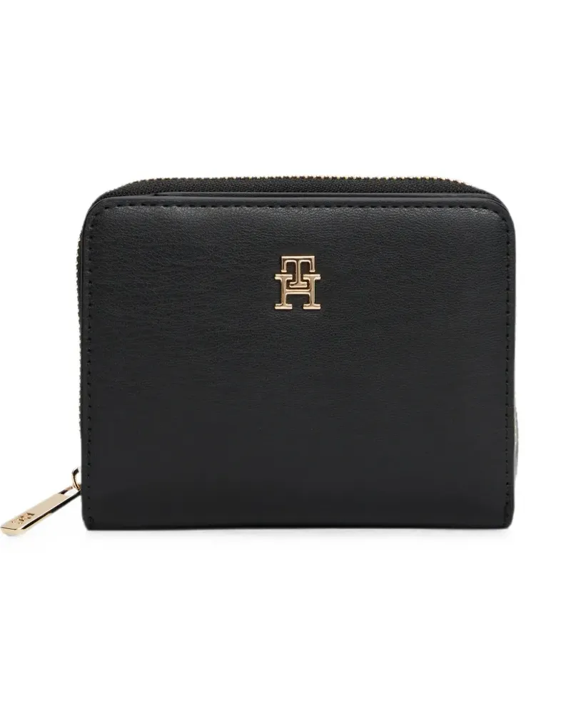 Tommy Hilfiger logo-plaque zip-around wallet - Schwarz Schwarz
