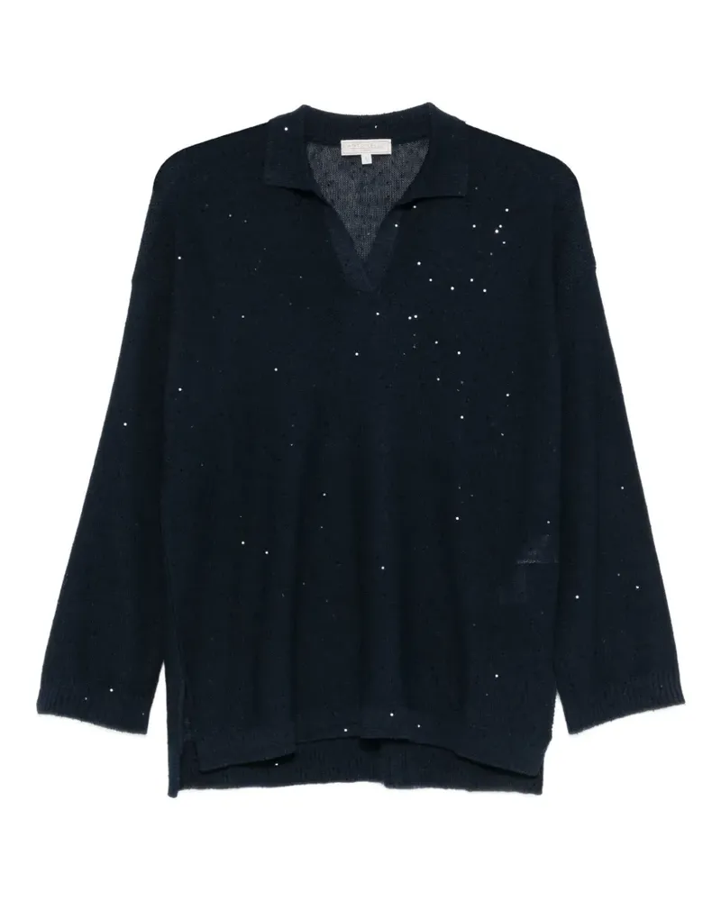 Antonelli Firenze V-neck embellished sweater - Blau Blau