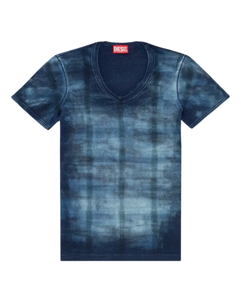 Diesel Geripptes Luucas T-Shirt - Blau Blau