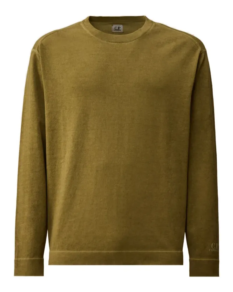 C.P. Company Crepe Double Dyed Pullover mit Rundhalsausschnitt - Grün Grün