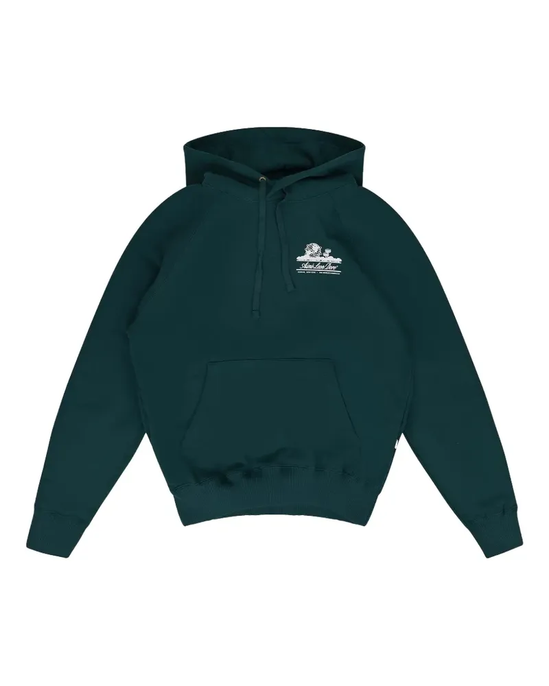 Aimé Leon Dore Unisphere Hoodie mit Logo-Print - Grün Grün