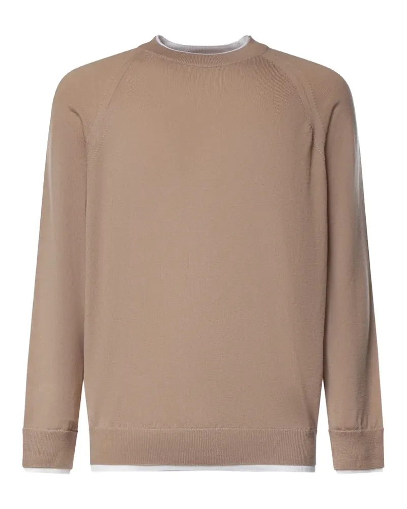 Eleventy Pullover mit Rundhalsausschnitt - Nude Nude