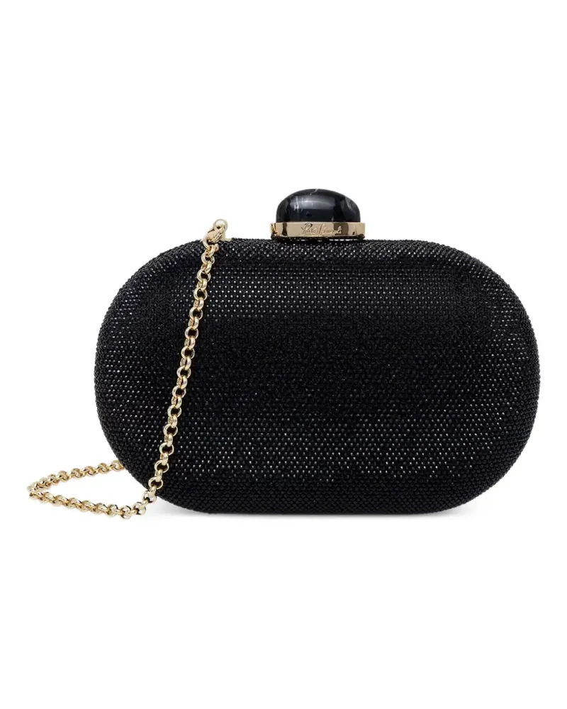 Luisa Spagnoli Clutch mit Kristallverzierung - Schwarz Schwarz