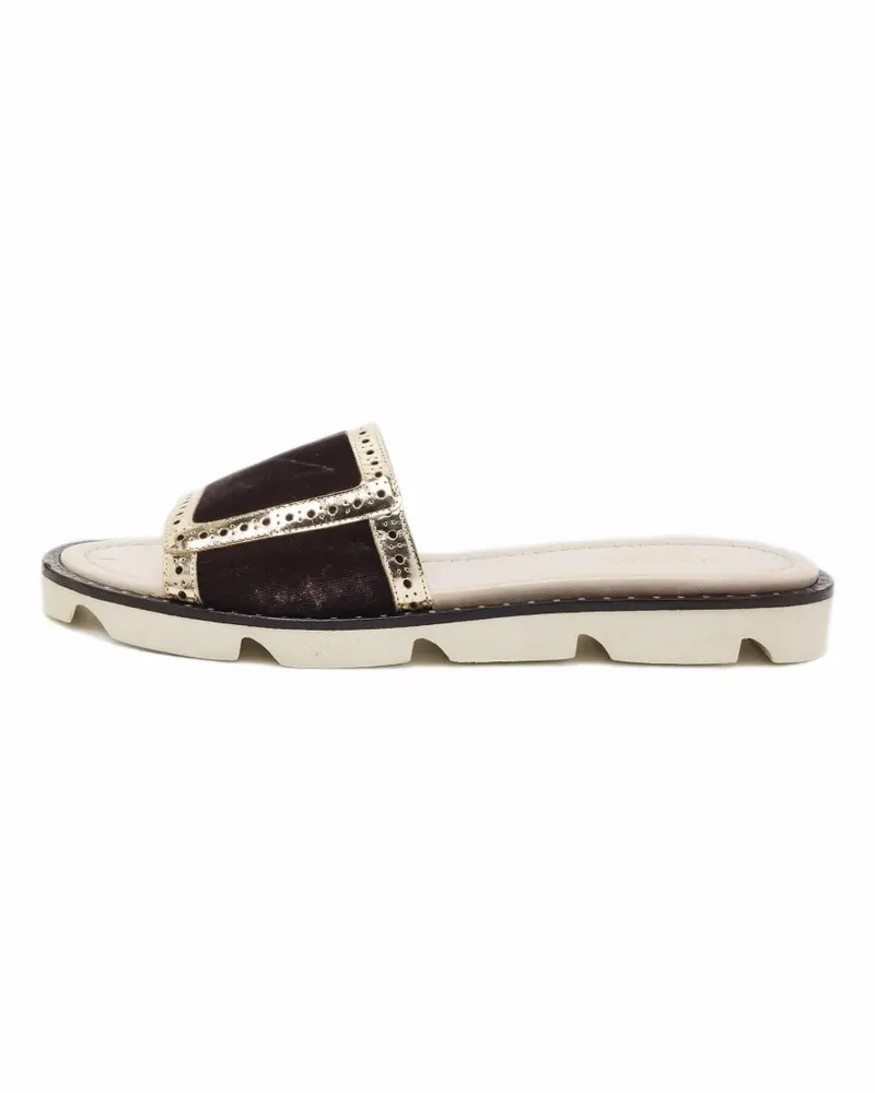 Malone Souliers Plateau-Sandalen mit Samtbesatz - Braun Braun