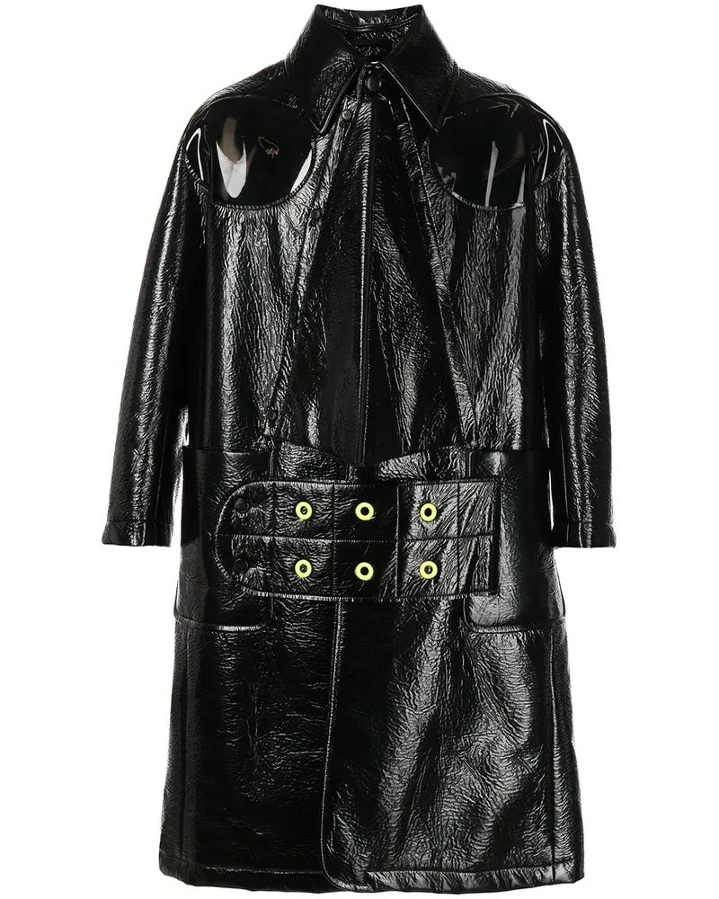 Walter van Beirendonck Mask Mantel - Schwarz Schwarz