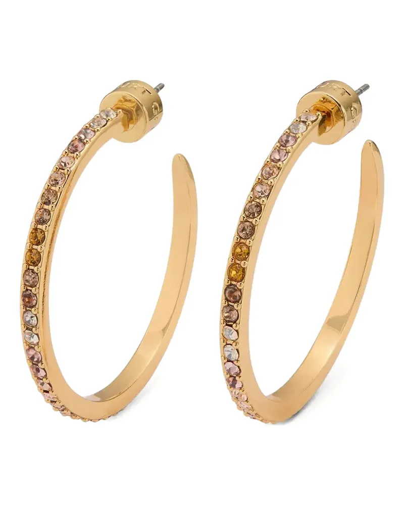 Kurt Geiger crystal-embellished hoop earrings - Gold Gold