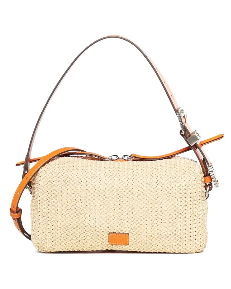 Pinko logo-patch cross body bag - Nude Nude